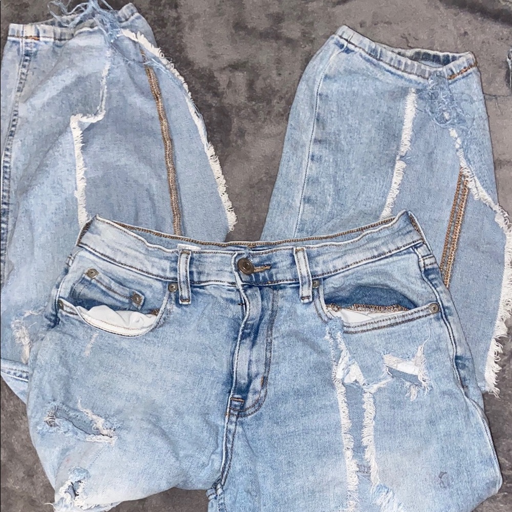 Aeropostale Light Blue Distressed Boyfriend Jeans